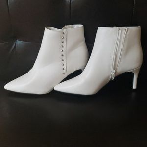 White ankle boots